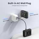 ummz for Magsafe Battery Pack 10000mAh,5-in-1 Magnetic Portable Charger with Wall Plug, Wireless Power Bank for Apple Watch,22.5W Fast Charging PowerBank for iPhone 17 Pro Max/16/15/14/13/12 Mini, Black