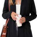 Micoson Women's Long Sleeve Open Front Cardigan Casual Loose Lightweight Cardigans with Pockets,  XL