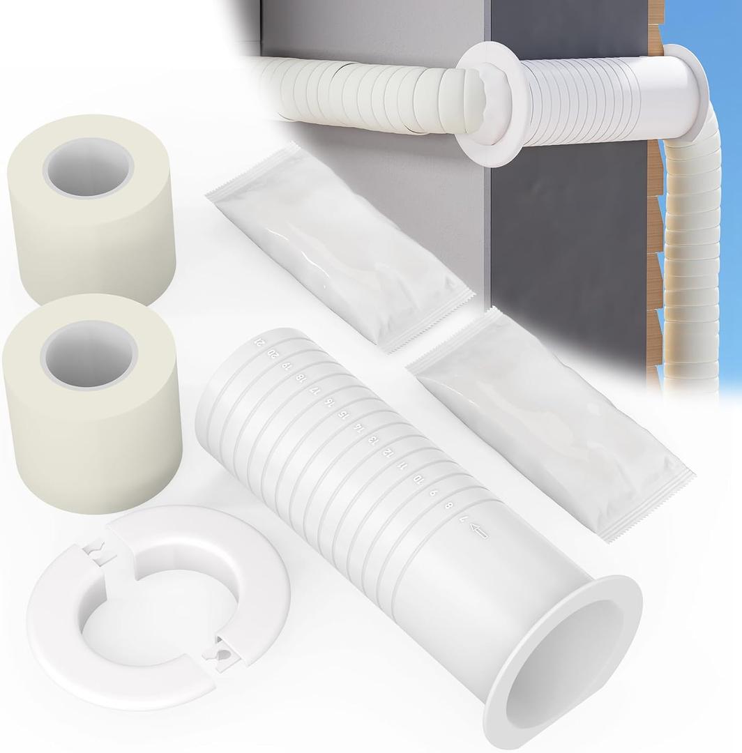 Mini Split Cover Wall Sleeve for AC Line Set Covers, Air Conditioner Sleeve Through The Wall, Wall Sleeve for Outside Line Sets, Seal and Protect Mini Split Line Set, Pipe Accessories