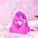 Ferris Wheel Wooden Decor 24 Holes Hot Pink Cake Pops Stand Lollipop Display Holder for Wedding Halloween Christmas Birthday Anniversaries Party Favor