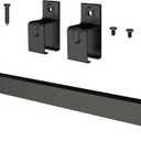4FT Heavy-Duty Box Rail with 2 X Bracket, 450 lbs Capacity, Black Powder-Coated Finish,Kit for Outdoor Use
