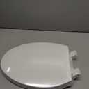 Elongated Toilet Seat, 18.5 Soft/Slow Close Oval (Oblong) Toilet Seat for Elongated Toilets, No-Slam Quiet-Close Lid, Easy-to-Install & Clean, Durable Never-Loosen White Plastic Seat