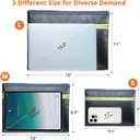 Fireproof Document Bag  3 Pack (15" x 11", 13" x 9.7", 10.5" x 8") Fireproof & Water- proof Document Organizer | Document Holder with Zipper Secure for Cash, Passports, Check& More (Black)