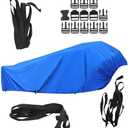 Silscvtt 17-19Ft Heavy Duty Boat Cover Replacement for V-Hull Tri-Hull Runabout Fishing Ski Pro-Style Bass Boats Dark Blue