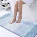 OLANLY Large Bathroom Rugs Mat 40x24, Extra Soft Absorbent Microfiber Bath Rugs, Rubber Backing, Quick Dry, Washable Bath Mats for Bathroom Floor, Tub and Shower, Home Decor Accessories, Light Blue