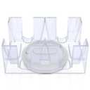 Canasta Card Holder - 6 Deck Plastic Revolving Card Game Holder Playing Cards Tray Rotating 360° Organizes Multiple Decks for Canasta, Poker and More | Lightweight, Durable with Smooth Rotation