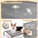 Nobleza Raised Pet Cot Beds for Small to Medium Dogs & Cats, Outdoor Elevated Bed Fits Up to 150 LBs, Washable, Non-Slip Feet, 34.3"X 25.6" Grey
