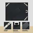 OUZUGIE 8X10 Picture Frame,Display Poster 5X7 With Mat or 8X10 Without Mat,Black Aluminum Poster Frames with Premium Acrylic,Photo Frames with Strong Corner Design for Gallery Wall and Tabletop