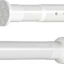 Oxdigi Tension Shower Doorway Curtain Rod/Adjustable 102.4-122.1 inches No Drilling Window Curtain Rod for Bethroom, Indoor Decor/Matt White