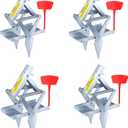 Mole Traps, 4 Pack Scissor Mole Trap with Rust-Proof Steel & High-Resilience Spring, Reusable Outdoor Mole Killer for Lawn, Garden & Farm, One-Step Setup, Quick Capture Gopher & Vole Trap