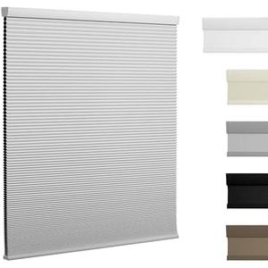 Blackout Cellular Shades Cordless Pull Down Cellular Blinds Thermal Insulated Honeycomb Blinds for Windows, White