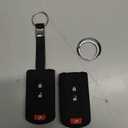 2pcs Compatible with Mitsubishi Eclipse Cross Lancer Mirage Montero Outlander Montero Sport Outlander Sport Smart 3 Buttons Key Fob Cover Case Key Chain Protector Holder