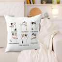 Inspirational Cat Pillow Covers 18x18, Cat Lover Lady Mom Dad Owner Gifts, Positive Affirmation Quotes Cute Kitten Decorative Throw Pillow Covers for Kids Room Bedroom Home