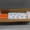 LUMIVIA Mahjong Racks with Pushers, Orange Wooden American Mahjong Tile Pushers and Racks Set of 4, with White Printed Mahjong Racks Drawstring Bag, Mahjong Accessories (19.68 Inches)