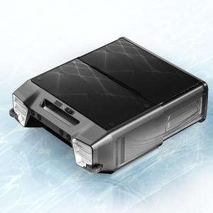 Solar Pool Skimmer, Robotic Pool Surface Skimmer Cleaner with Remote Control -24 Hours Continuous Cleaning Smart Obstacle Avoidance Dual Charging Options -Grey