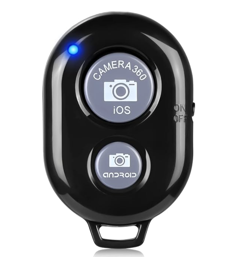 Remote Control for TikTok,Wireless Remote Camera Shutter with Zoom in Out for iPhone&Android, Front Rear Camera Switch,Page Turner for EBook APP, Phone Remote, Scrolling Ring for TIK Tok, Black