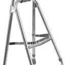 DMI Folding Hemi-Walker Provides Support, Aluminum, Silver, 30'- 35', FSA & HSA Eligible, Lightweight, Superior Support, Comfortable Hand Grips, Easy To Open And Close