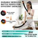 2 x Battle Ropes, for Home Gym, Weighted Cordless Battle Rope, Portable Workout Ropes, Suitable for Low-Impact Cardio Training, Cardio & Muscle Training, Home Gym Equipment for Men & Women