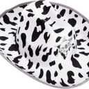 Spooktacular Creations 2 Pcs Adult Kids Felt Cow Print Cowboy Hat, Halloween Costume Accessory for Boys Girls, Cowgirl Hat for Women Wild West Themed Parties