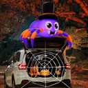 Trunk or Treat Car Decorations Kit, Halloween Decorations Outdoor Outside 5ft Inflatable Spider with Built-in LEDs, Trunk or Treat Decoration, Halloween Blow ups Yard Decoration Spider with Web