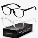 Blue Light Blocking Glasses - Fashion Square Eyeglasses, Anti UV Ray Computer Gaming Glasses Blue Blockers for Women/Men