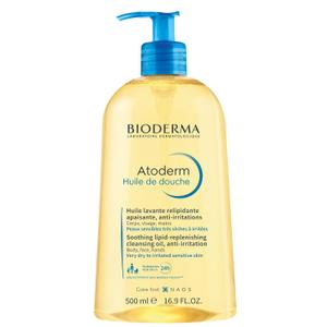 Bioderma Atoderm Shower Oil, Cleansing Oil For Face & Body, Nourishing Cleansing Oil For Dry to Atopic Sensitive Skin For Softer & Smooth Skin For Your Whole Family