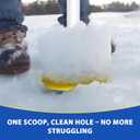 Sunyeeki Ice Fishing Skimmer, Detachable Ice Fishing Scooper with Long Handle, No More Bending Over to Scoop Out Ice While Ice Fishing