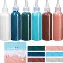 Libima 6 Pcs Sand 9oz Sand Bottles for Kids Sand Kit for DIY Art and Craft Drawing Wedding Decorative Sand Bottles Arts Kit for Kids Painting Decorations