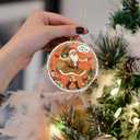 6 x Funny Christmas Ornaments - Santa Dancing Leopard Pattern Clothes 3 - Christmas Ornaments - Christmas Decorations - 3.6 in Acrylic - Funny Gag Gifts - White Elephant - Stocking Stuffers - Funny Gifts