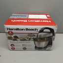 Hamilton Beach Classic Stand and Hand Mixer, 4 Quarts, 6 Speeds with QuickBurst, Bowl Rest, 290 Watts Peak Power, Black and Stainless