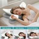 Cervical Neck Pillow for Pain Relief - Ergonomic Pillow Memory Foam Pillows for Sleeping, Cooling Orthopedic Neck Support Pillow, Contour Cervical Pillow Bed Pillow for Back Stomach Sleepers