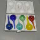 Plant Watering Globes Set of 6 - Small Glass Self Watering Bulbs Up to 5 Days of Irrigation - for Indoor & Outdoor Plants - Multicolor, Automatic, Glass Watering Bulbs for Daily Use, Watering Devices