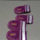 QUMY Dog Shoes for Large Dogs, Medium Dog Boots & Paw Protectors for Winter Snowy Day, Summer Hot Pavement, Water-Resistant in Rainy Weather, Outdoor Walking, Indoor Hardfloors Skid-Resistant Sole (Size 6: 2.6''x3.0''(W*L) (Pack of 4))