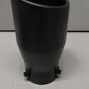 TriTrust Exhaust Tip, 2-2.75 inch inlet adjustable, Fit 2''/2.25''/2.5''/2.75'' Outer diameter Tailpipe, 4''Outlet 7.5''Long Muffler Tip, Black Powder Coated Stainless Steel Tail Tip