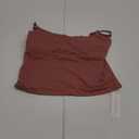 Darong Women Padded Tank Top Built in Bra Adjustable Spaghetti Straps Double Lined Basic Cami Shirt (Large, Merlot)
