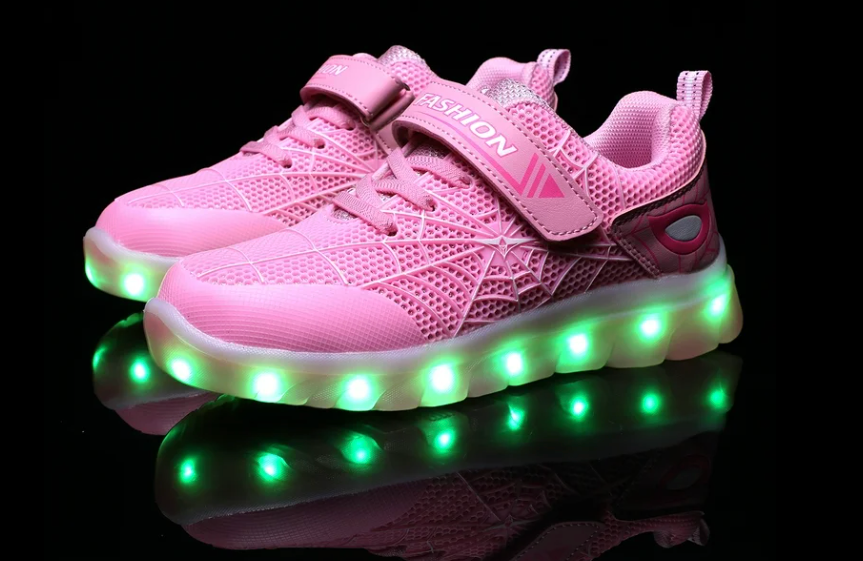 YUNICUS Kids Light Up Shoes for Boys Girls Toddler Sneakers USB Rechargeable Best Gift for Birthday Halloween Christmas 27 Pink