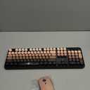 FOPETT Wireless Keyboard and Mouse Combo - 2.4G Full-Sized Cute Colorful Mouse and Keyboard with 104 Round Keys Retro Typewriter Keyboard for Laptop/Windows/PC - Pink Gradient