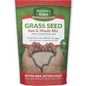 Mountain View Seeds Natures Own Sun & Shade Mix Grass Seed, 3-pounds