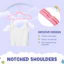 HOUSE DAY Velvet Kids Hangers 60 Pack, Premium Childrens Hangers for Closet, Ultra Thin Cute Clothes Hanger, Non Slip Small Felt Hanger 14 Inch for Kids Clothes, Blush Pink