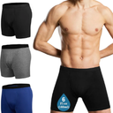 Reusable Incontinence Underwear for Men, Washable Boxer Briefs Protection, Leak Proof Adult Male Diapers for Urinary Absorbency (Mix 3pcs, XXX-Large)