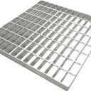 16in Galvanized Steel Drain Grate-Durable Heavy Duty Metal Catch Basin Grate for 16" Concrete Catch Basin,Outdoor Drainage Grates for Garage,Sewer, Dowmspout,Driveway (15.55x15.55 in) (Silver-1 Pack)