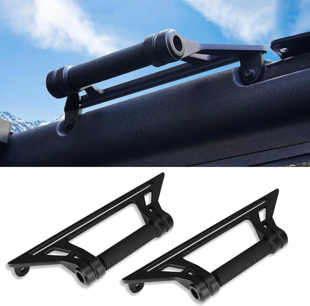 Updated Aluminum Grab Handles Compatible with Ford Bronco 2021-2025+ Front Seat 2/4 Door Soft & Hard Top, Metal Grip Handles Replacement for Bronco Interior Accessories (Front)