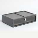 Pendaflex Stackable Drawer, Durable Plastic, Silicon Handles, Tinted Drawers, Single, Gray, 14" x 9" x 3.5", Large, 1 Piece (41794)