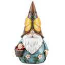 Wiresusan Outdoor Garden Gnome Statue, Butterfly Gnomes Decor Spring Butterfly Figurine, 7.3" Garden Gnomes Sculptures & Statues Outside Yard Lawn Patio Home Decoration, Nomes Gift