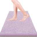 Flotstiga Bathroom Rugs 32x20,Super Absorbent Soft,Thick,Machine Washable Chenille Bath Mat,Non Slip Toilet Floor Rug,Bath Mats for Bathroom Floor, Home Decor Accessories,Lavender Purple