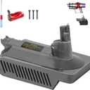 V10 Adapter for Milwaukee to for Dyson V10, Battery Converter for Milwaukee M-18 18V Li-ion Battery to for Dyson Cyclone V10 Animal Absolute Fluffy SV12 Vacuum Cleaner W/Trigger Lock&Screwdriver