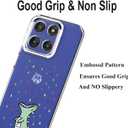 Unov Case Compatible with Motolora Moto Edge 60 Fusion Moto 60 5G Clear with Dino Rainbow Dinosaur Dragon Embossed Pattern Design Soft TPU Shock Absorption Slim Protective Back Cover