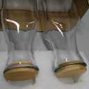 35 Oz Square Glass Carafe with Bamboo Lid, Beverage Dispensers,Mimosa Bar Supplies,Clear Glass Pitcher with Name Labels for Iced Tea,Coffee,Juice(Pack of 2)