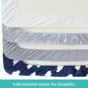 4 Pack Pack and Play Fitted Sheets, 24" x 42" Compatible with Guava Lotus Travel Crib and Other Travel Light Playard Mattress, Ultra Soft and Skin-Friendly, Navy Cloud