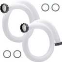 1.5" Pool Hose For Intex Filter Pump,1.5 Inch Pool Hoses For Above Ground Pools,29060e Pool Filter Hose For Coleman Intex Sand Filter Pumps & Saltwater Systems 59" Long (2 Pack), White